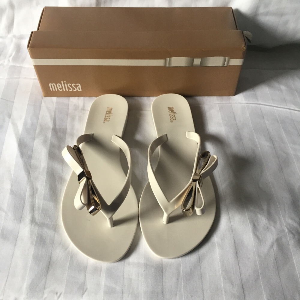 Melissa Harmonic White Flip Flops